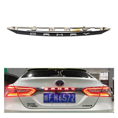 China 1PCS Car Rear Bumper Letters Glowing Tail Turn Signal Light For Toyota Camry 2018 2019 2020 LED Tail Light Reflector Brake Lamp Red Turn Signal for sale