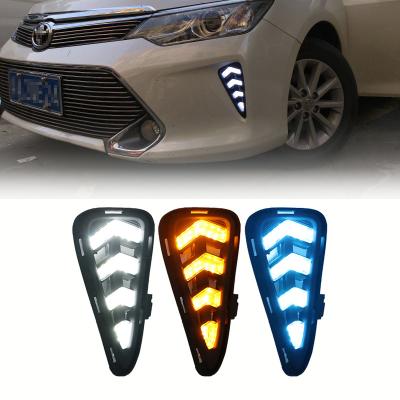 China Automobile Lamp Fog Light Car Accessories LED Daytime Running Light For Toyota Camry 2015 2016 DRL Cover Fog Lamp External Front Fog Lamp Car-styling for sale