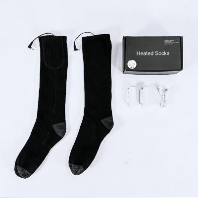 China Breathable Thick Winter Ski Rechargeable Battery Outdoor Unisex Electric Socks Battery Thermal Self Heated Socks for sale