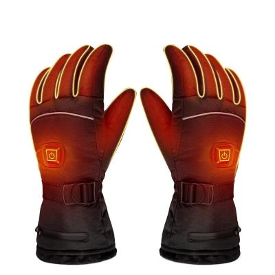 China Waterpoof Winter Hot Sale Waterproof Rechargeable Battery Heated Electric Heated Gloves For Men Women for sale