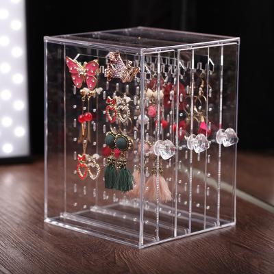 China Multifunctional Creative And Reliable Professional Acrylic Jewelry Display Case Necklace Earrings Display Box for sale