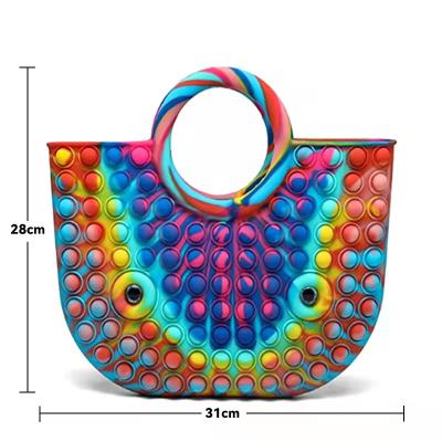 China Beautiful Newest Fashion 2022 Handbags Unzip Toy PU Zipper Shape Large Capacity Washable Handbag for sale