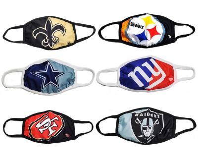 China Custom Party Mask Hot Sale NFL Steelers Saints Dallas Cowboys Washable Cloth Face Cover For American Nfl Football FaceMask Design for sale