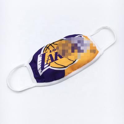 China High Quality Washable Reusable Party Mask NBA Team Facemasks All Sports Team LOGO DIY Facemask Warriors Clippers Jazz Lakers Custom Nets for sale