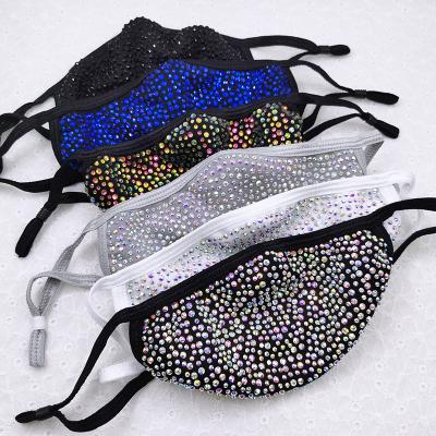 China Hot Sales Rhinestone Washable Reusable Daily Wear Facemaskss Daily Wear Party for sale