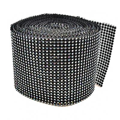 China Pointback 24 rawa ab plastic bling rhinestone rolls mesh trimming for accessory for sale