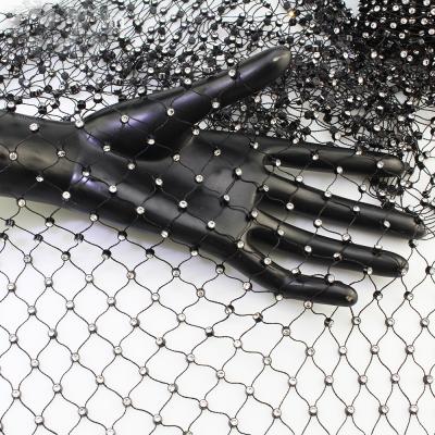 China Hot Selling Pointback Elastic Sparking Net Rhinestone Crystal Mesh For Dress Dress for sale