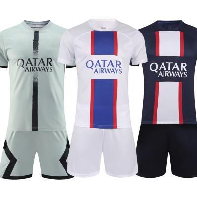 China Shirts & Wholesale custom 2223 thailand psgs soccer jersey club football shirts JR mbappe NEYMAR set football wear men kids kist tops for sale