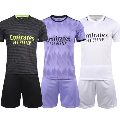 China Shirts & Tops wholesale custom 2223 real thailand soccer jersey club soccer shirts BENZEMA Jr. soccer wear madrids men kids kist set VINI for sale