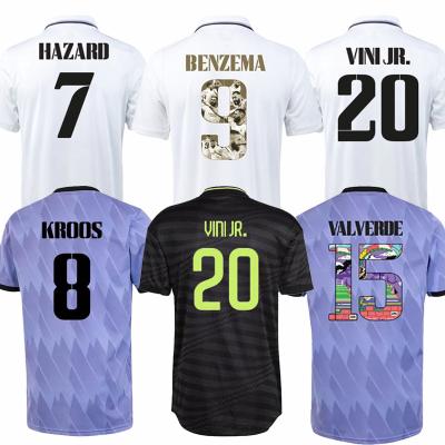 China Shirts & Main 2223 2023 Real Madrids ALABA MODRIC VALVERDE Soccer Jerseys Real Madrids Men Kids Woman Uniforms BENZEMA VALVERDE for sale