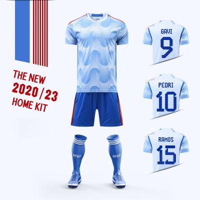 China Shirts & Tops 2022 hot sale Spain Soccer Jersey ANSU FATI Camiseta Espana PEDRI MORATA world cup soccer shirts men kids set kit for sale