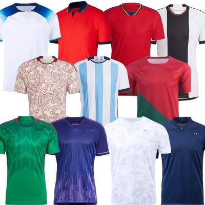 China Shirts & Principal 2022 the National Team World Cup Soccer Jersey Qatar England Netherlands Korea Iran Japan USA France Argentina singlet for sale