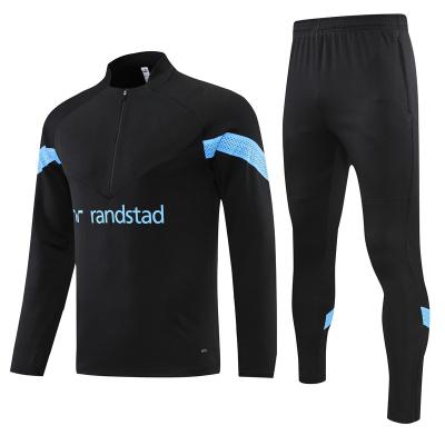 China Sets Marseille Black Soccer Tracksuit for sale