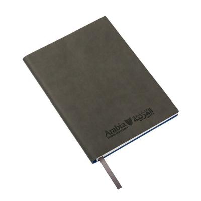 China Simple hardcover notebook notebook PU leather softcover with embossing box notebook gift logo A5 size planner for sale