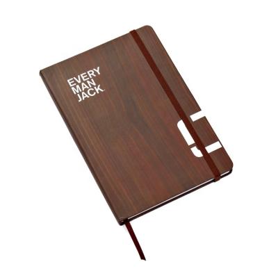 China High quality A5 hardcover texture paper hardcover journal journal notebook with elastic band and ribbon for sale