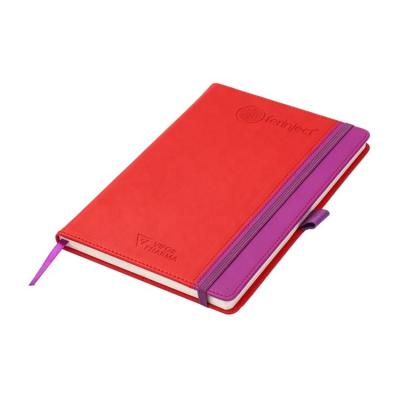 China Custom printing available a5 hardcover 8.5*5.5 inches metallic journal notebook with lined printing for business for sale