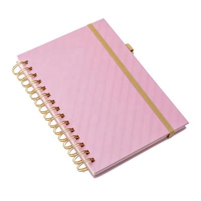 China Pink Wholesale Hardcover Amazon Hardcover Journal A5 Spiral Notebook 2021 Luxury Weekly Custom Printing Daily Planner for sale