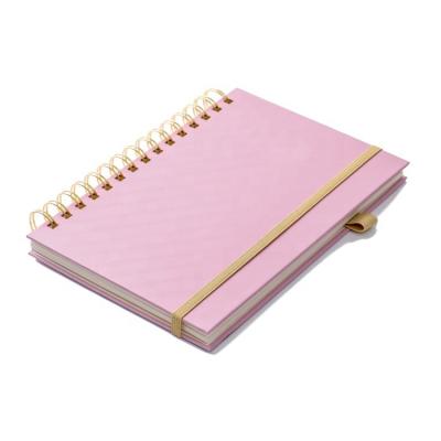 China Wholesale Custom Printing Weekly Luxury Notebook 2021 Daily Planner Spiral Notebook Amazon Pink Hardcover Journal A5 Hardcover Notebook for sale