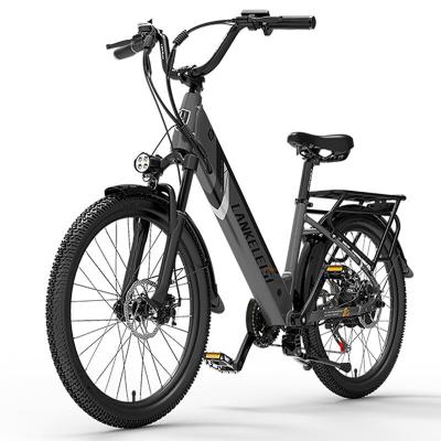 China 2023 Aluminum Alloy Fashion Design CE Ebike 16AH Battery 500W High Speed ​​Motor City Electric Bike 24inch Tires 48V 7 Speed ​​Electric Bike for sale