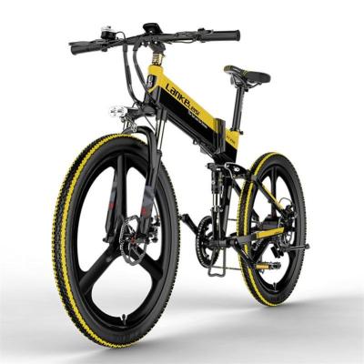 China UK warehouse 500W 48V EU warehouse 500W 48V CE 26inch 14.5AH high quality aluminum alloy hydraulic disc brake mountain electric city bicycle smart folding EBike for sale