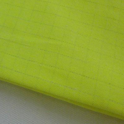 China Flame Retardant Supplier For EU CVC 260gsm Flame Retardant Anti-Static Acid Resistant Fabric Fluorescent Yellow Twill 75% Cotton/24% Polyester/1%as for sale