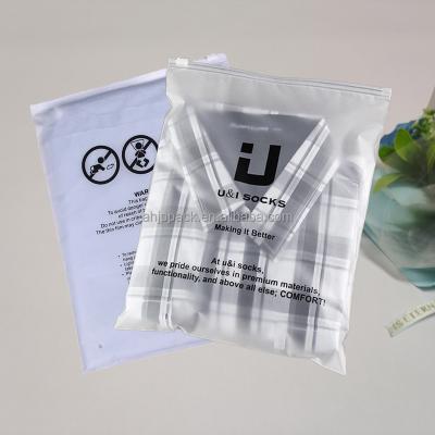 China Disposable Eco Friendly Custom Shirt Plastic Bag Packaging Bags Zip Lock Frosted Plastic Bags For Clothes for sale