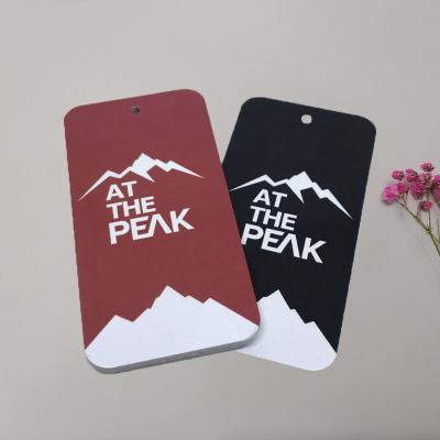 China Excellent Quality Sustainable Custom Hang Tag Garment Paper Hangtag Swing Tag For Clothing Bag for sale