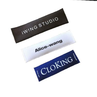 China Viable Top Quantity Woven Clothing Size Wash Custom Logo Labels Printing Satin Printed Head Neck Label for sale