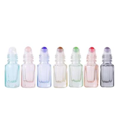 China Factory Direct Custom Essential Oil Cosmetic Frosted Glass Roll On Bottle With Frosted Trackball for sale