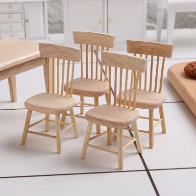 China Diy Miniature Children Toy Mini Dolls House And Accessories Table Chairs Doll Room Accessories Mini Toy Miniatures Mini Wooden Dining for sale