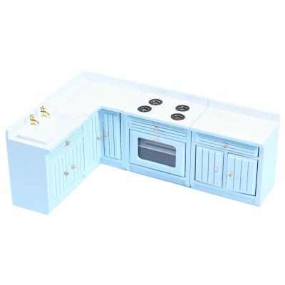 China 1:12 Miniature Toy Wooden Kitchen Model Home Furniture Diy Accessories Mini Toy Role Play Game Doll for sale