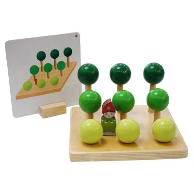 China Cognitive Practicing Mini Wooden Toy Steering Kindergarten Montessori Teaching Aids Educational Toys Early Education Toys for sale