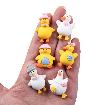 China China New Design Resin Animal Cabochons Small Flat Back Duck Diy Handmade Jewelry Resin Accessories Yellow Children Play Accessories for sale