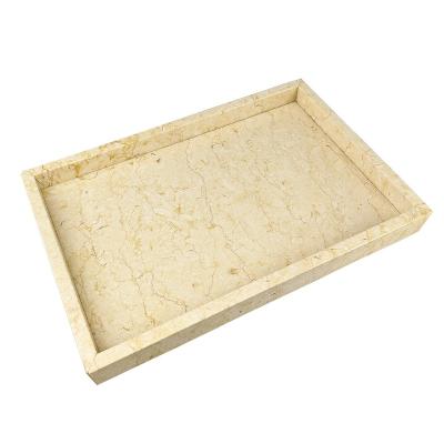 China Hotel Guest Room KitchenAccessories Factory Direct Sale High Quality Custom Made Hotel Decoration Natural Marble Stone Serving Tray for sale