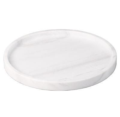 China Hotel Guest Room KitchenAccessories 2022 Style High Quality Hot Sale Customized Round Tray Marble Finish Hotel for sale