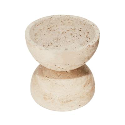 China Modern marble censer travertine incense sphere holder from factory wholesale price for sale