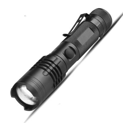 China Emergency 18650 Battery USB Rechargeable Led Flashlight With Power Bank Tactical Flashlight for sale