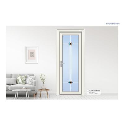 China Modern Simple Style Sound Insulation Aluminum Door Frosted Glass Interior Door for sale