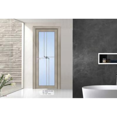 China Sound Insulation Modern House Bathroom Domestic Aluminum Double Glazed Door for sale