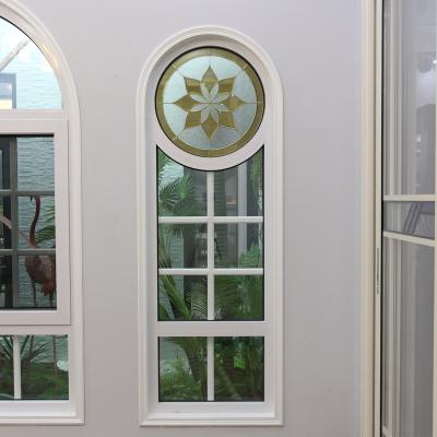 China Swing Low Price Aluminum Bow Casement Window With Grille Design Bow Window for sale