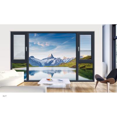 China Cheap Villa Aluminum Swing Window Residential Soundproof Glass Aluminum Casement Window for sale