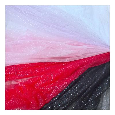 China Aluminum Poly Metallic Print Mesh Solid Fabric For Kids Dress And Dance Fabric for sale