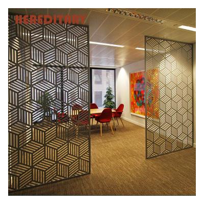 China Modern Design KOREAN Commercial Cafe Laser Cut Indoor Screen Panel Partition Aluminum Alloy Screen Partition for sale