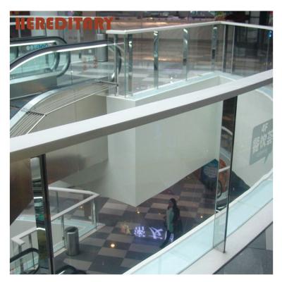 China Hotel Customized Tempered Glass Stainless Steel Glass Deck Railing Staircase Chrome Post Railing Fence Designs for sale