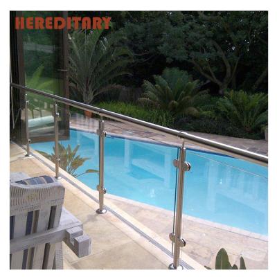 China Factory custom modern outdoor stainless steel frameless glass balustrade for swimming pool fence for sale