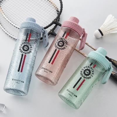 China Sustainable 500ml Customized BPA Free Plastic Water Bottle For Traveling With A Handle for sale