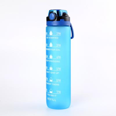 China Custom Logo Viable 1 Liter Flip Spout Lid Water Bottle With Straw 32oz Large Capacity Water Bottle Plastic For Outdoor Gym Running for sale