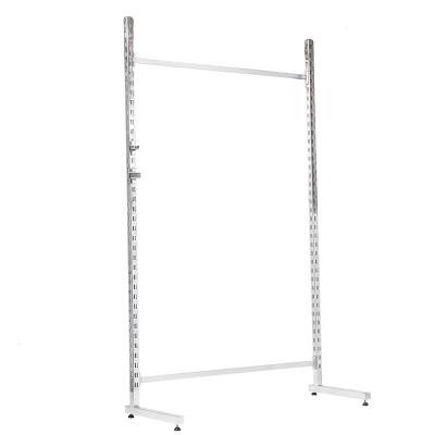 China Yixiu YX-35mm Square Pipe Racks Single Sided Iron With Chrome Plating Clothes Display Rack Shelf For Cloth Hanger for sale