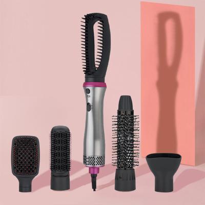 China 360 Rotation Attach Ion Technology Upgrade Kit 5-in-1 Special Anti-Scalding Brush with Loop Hair Dryer Slicker Brush for sale