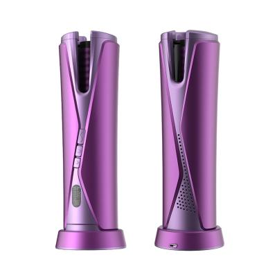 China 2020 New Type Mini Travel Wireless Rotating Hair Curler Cordless Automatic Hair Curling Iron for sale